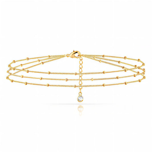 Layered Gold Chain Bracelet | 18K Gold Plated Waterproof