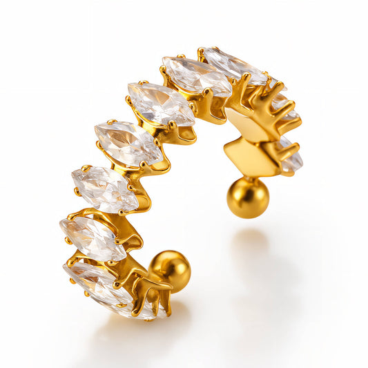 Crystal Wrap Ring | 18K Gold Plated Waterproof
