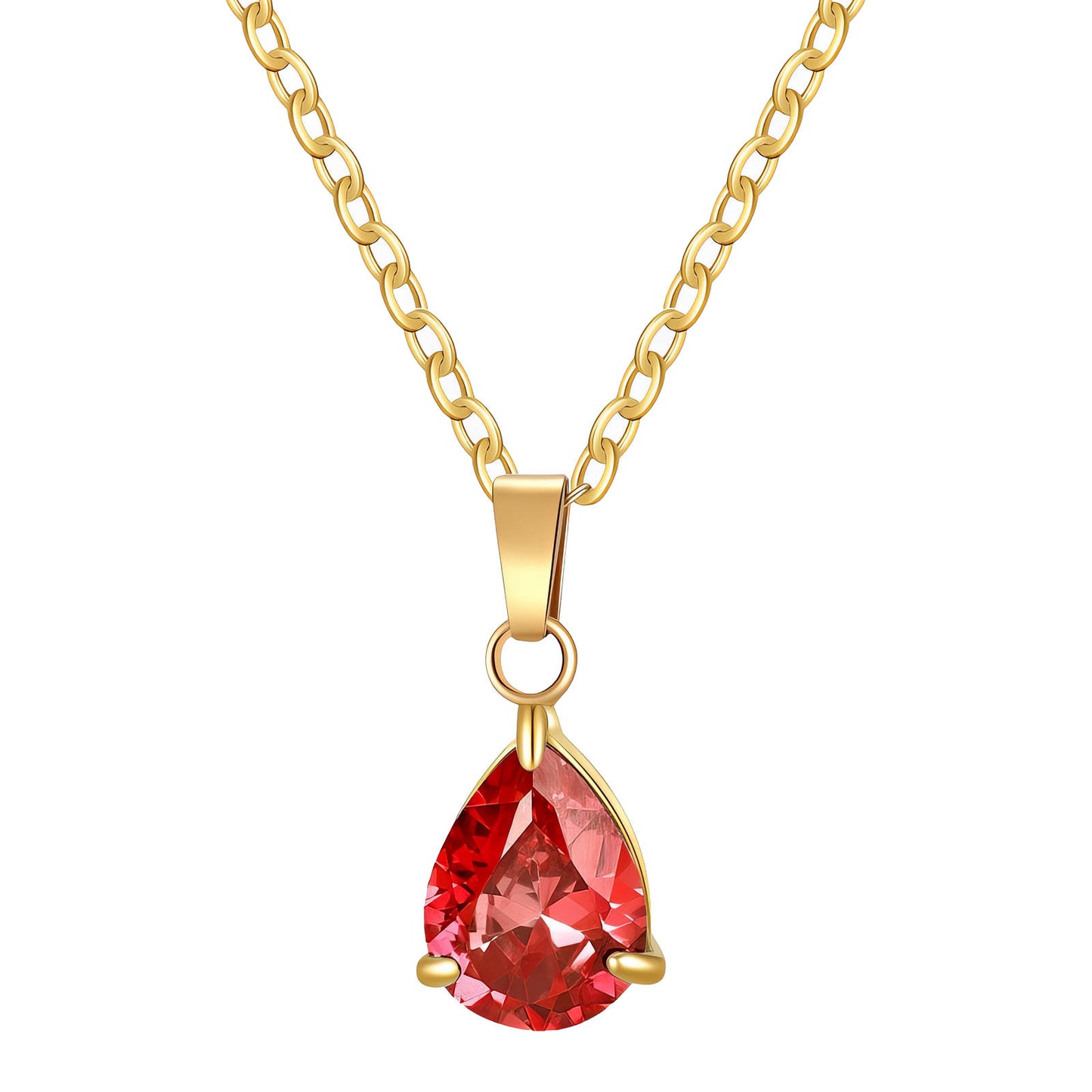 Golden Teardrop Necklace  – 18K Gold Plated Waterproof Anti-Tarnish